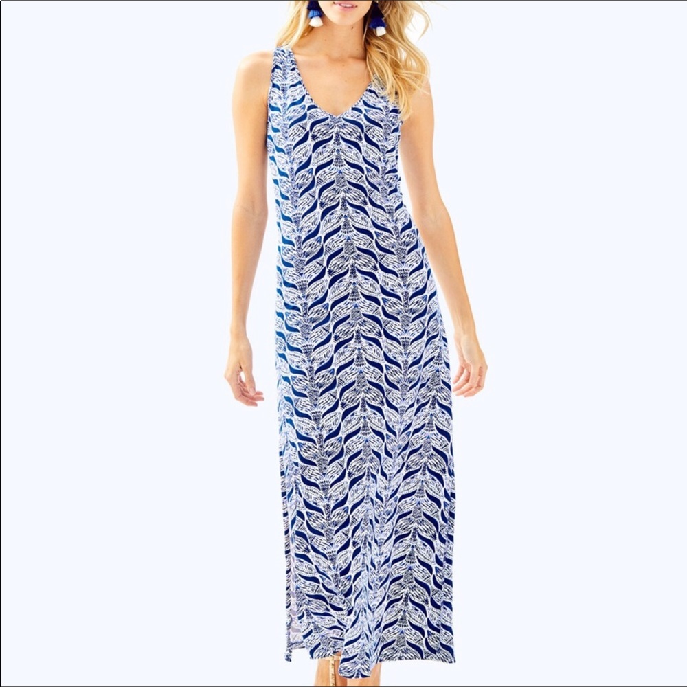 Lilly Pulitzer Kerri maxi Mermaids Tail navy XL